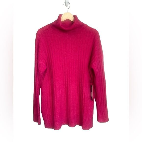 4/$25 Fashion Nova sweater topango fuchsia ribbed turtleneck  casual office - Picture 2 of 6